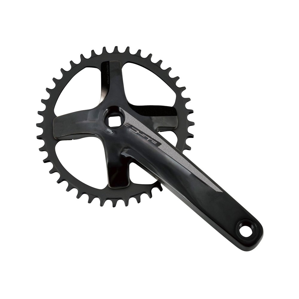 Full Speed Ahead Vero Pro JIS 1X 42T Crankset - Lightweight Forged Aluminum Bike Cranks with 172.5mm Length, Polished Anodized Black Finish, Square Interface, 120mm BCD, Advanced Performance & Precisi
