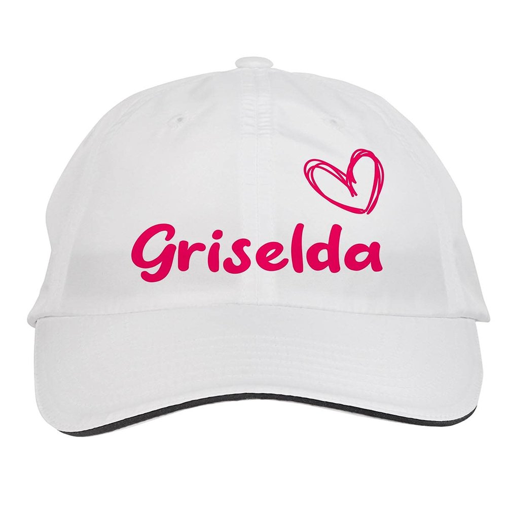 Makoroni - Griselda Name Hat Adjustable Cap, DesE6 White