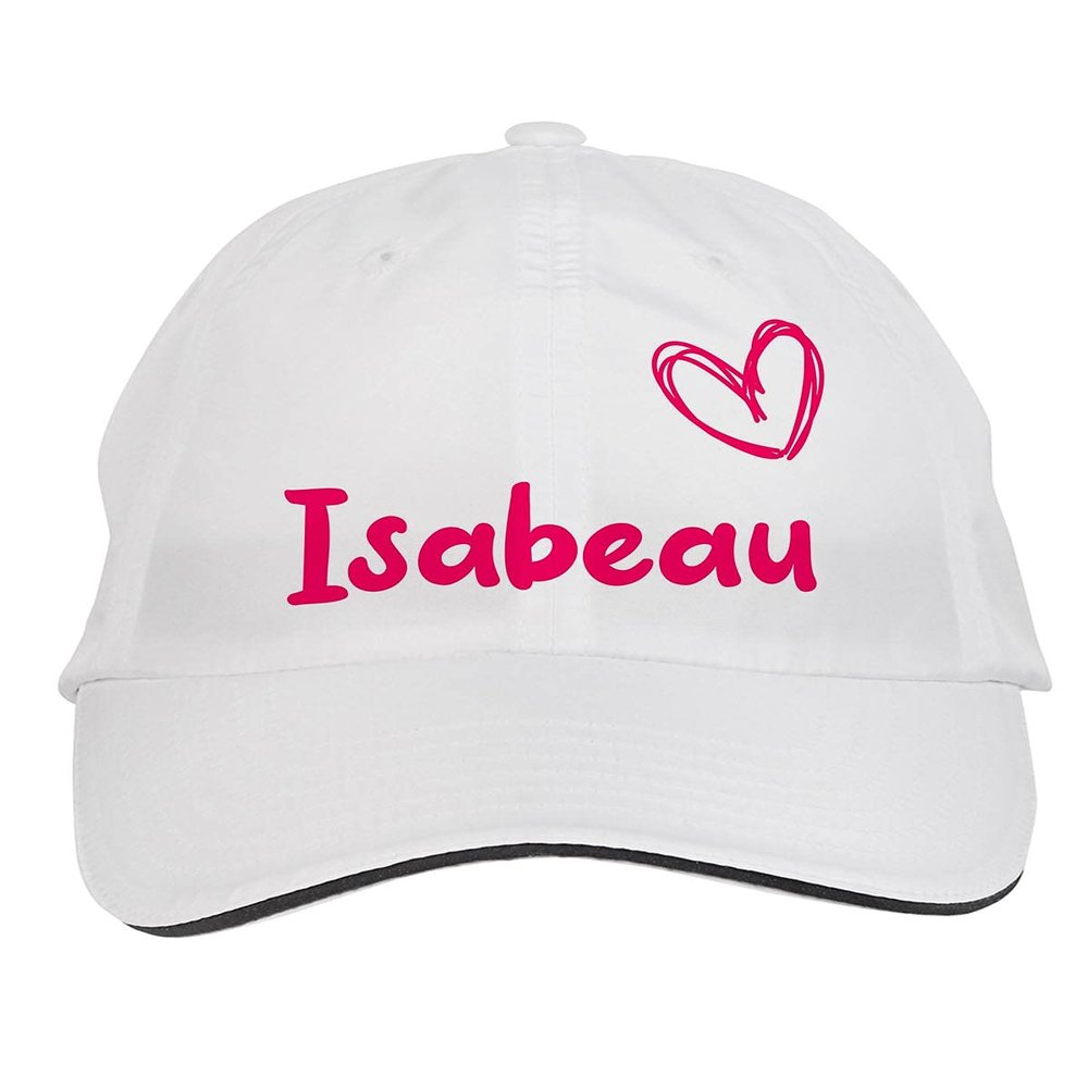 Makoroni - Isabeau Name Hat Adjustable Cap, DesF29 White