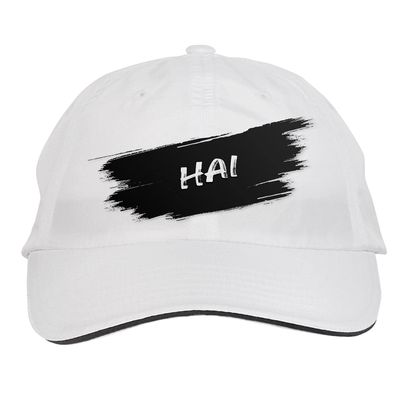 Makoroni - Hai Name Hat Adjustable Cap, DesW2 White