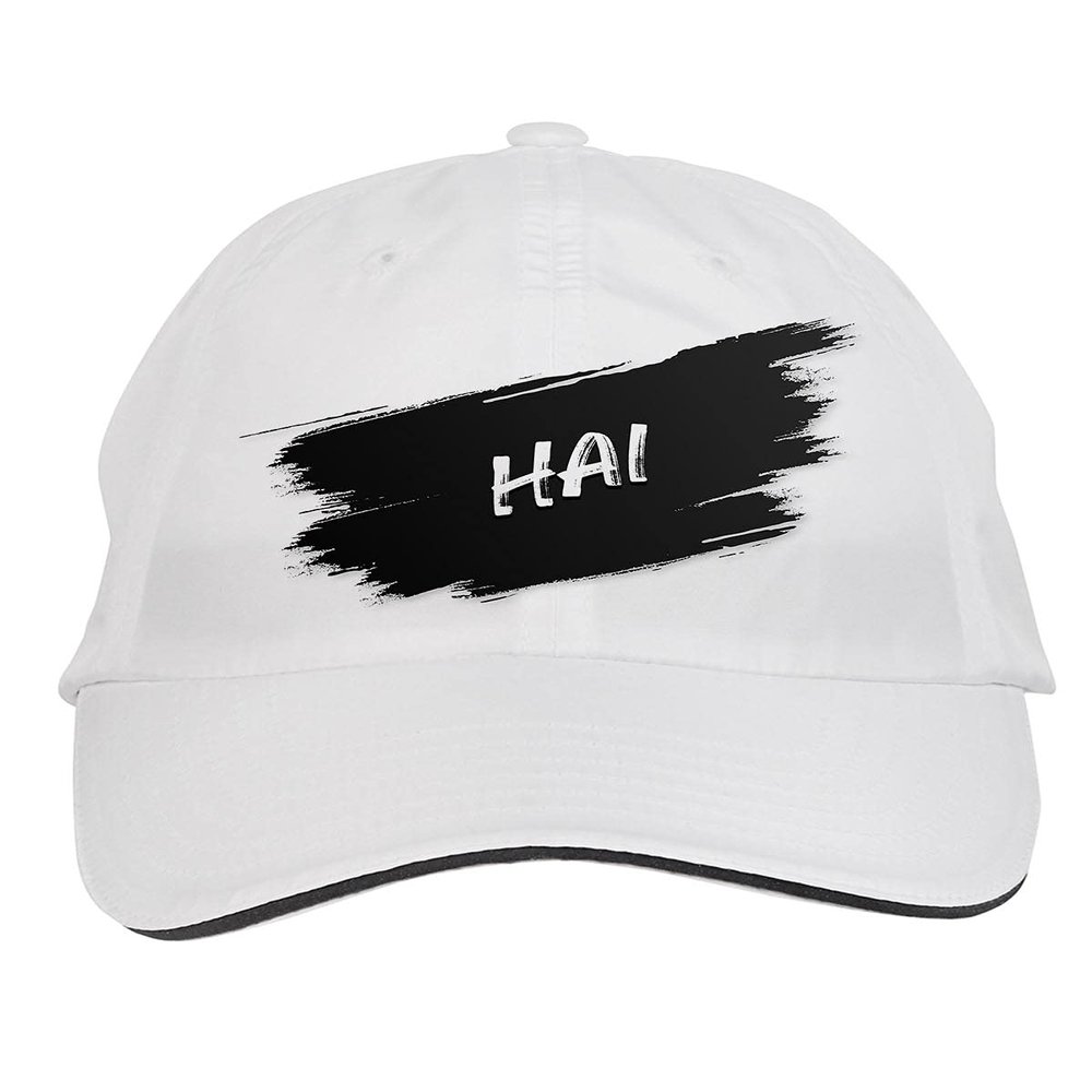 Makoroni - Hai Name Hat Adjustable Cap, DesW2 White