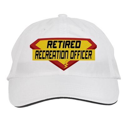 Makoroni - Retired Recreation Officer Career Hat Adjustable Cap, DesO33 White