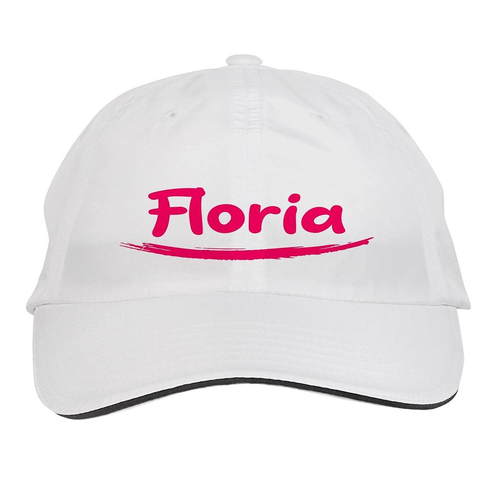 Makoroni - Floria Name Hat Adjustable Cap, DesJ1 White