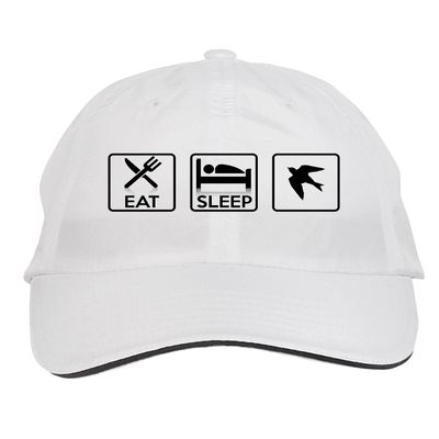 Makoroni - EAT Sleep SWIFTS Animal Hat Adjustable Cap, DesS43 White