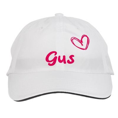 Makoroni - Gus Name Hat Adjustable Cap, DesE17 White