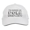 Makoroni - I'd Rather BE Pole Dancing Hat Adjustable Cap, DesD82 White view 1