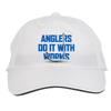 Makoroni - Anglers DO IT with Worms Fish Fishing Hat Adjustable Cap, DesZ68 White view 1