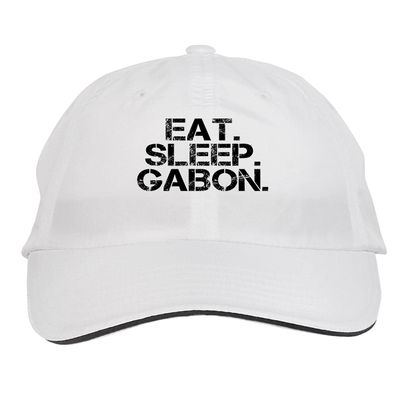 Makoroni - EAT Sleep Gabon Hat Adjustable Cap, DesB30 White