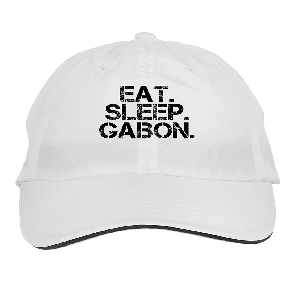 Makoroni - EAT Sleep Gabon Hat Adjustable Cap, DesB30 White