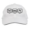 Makoroni - EAT Sleep Party 2 Hat Adjustable Cap, DesF4 White view 1