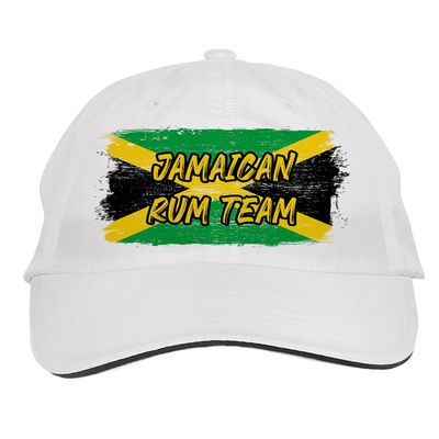 Makoroni - Jamaican Rum Team Jamaica Jamaican Hat Adjustable Cap, DesR51 White