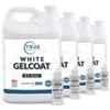 True Composites White Gelcoat No Wax  Isophthalic NPG Fiberglass Marine Gel Repair Kit, UV Resistant & Waterproof for Boats, Pools & Fiberglass (4 Gallon + 8oz MEKP-925) view 1