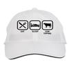 Makoroni - EAT Sleep Cow Tipping Hat Adjustable Cap, DesP86 White view 1