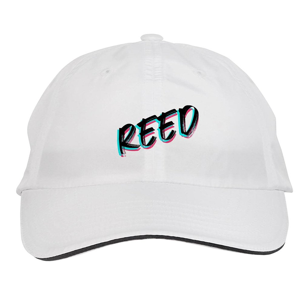 Makoroni - Reed Name Hat Adjustable Cap, DesM85 White