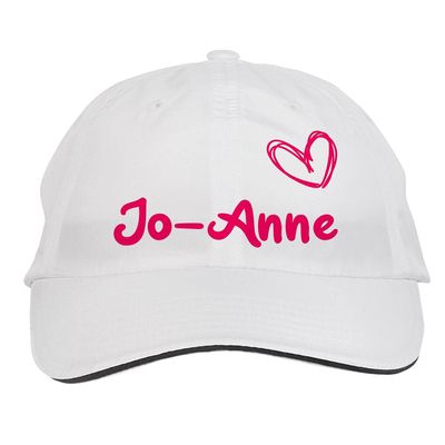 Makoroni - Jo-Anne Name Hat Adjustable Cap, DesG43 White