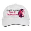 Makoroni - I'd Rather BE Riding My Pony of The Amer?cas Hat Adjustable Cap, DesD52 White view 1