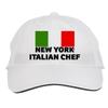 Makoroni - NEW YORK Italian Chef Italy Italian Hat Adjustable Cap, DesR70 White view 1