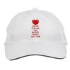 Makoroni - Keep Calm and Love Irish Setter Hat Adjustable Cap, DesS87 White view 1