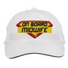 Makoroni - ON Board Midwife Career Hat Adjustable Cap, DesF11 White view 1