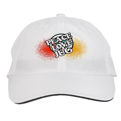 Makoroni - Peace Love JUG Hat Adjustable Cap, DesJ33 White