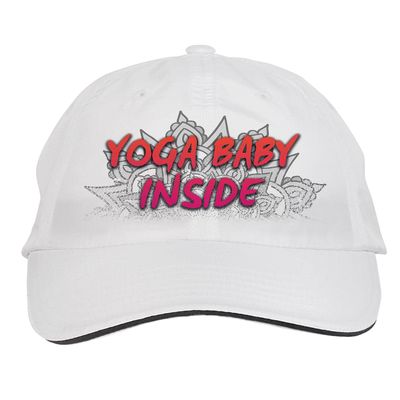 Makoroni - Yoga Baby Inside Yoga Zen Namaste Hat Adjustable Cap, DesP97 White