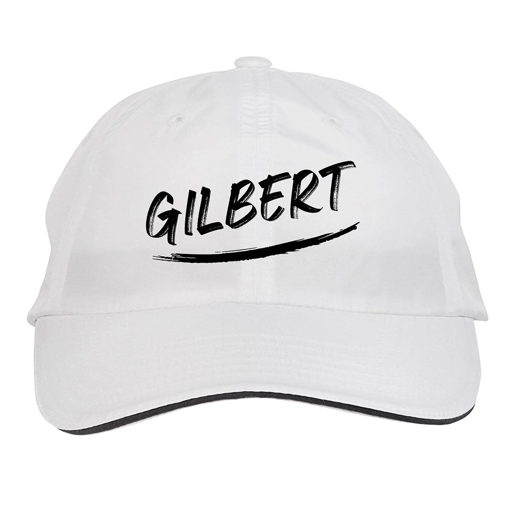 Makoroni - Gilbert Name Hat Adjustable Cap, DesH46 White