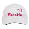 Makoroni - Florette Name Hat Adjustable Cap, DesC69 White view 1