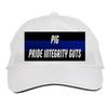 Makoroni - Pig Pride Integrity Guts Cop, Police Hat Adjustable Cap, DesA61 White view 1