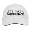 Makoroni - Let's Make A Difference Hat Adjustable Cap, DesF87 White view 1