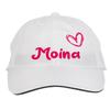 Makoroni - Moina Name Hat Adjustable Cap, DesN74 White view 1