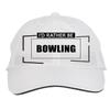Makoroni - I'd Rather BE Bowling Hat Adjustable Cap, DesU88 White view 1