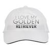 Makoroni - I Love My Golden Retriever Hat Adjustable Cap, DesE10 White view 1