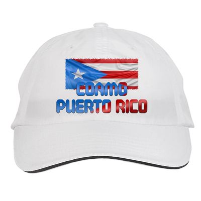 Makoroni - Coamo Puerto RICO Puerto Rican Puerto Rico Hat Adjustable Cap, DesX97 White