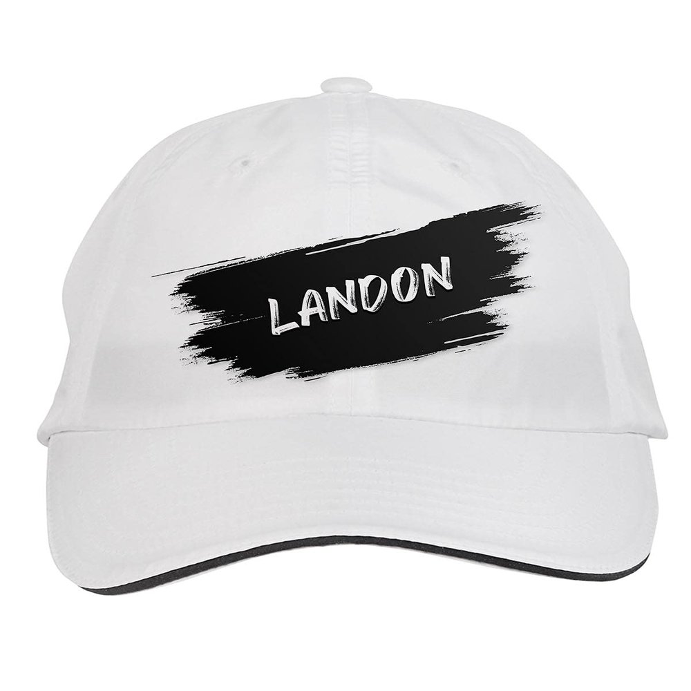 Makoroni - Landon Name Hat Adjustable Cap, Desy8 White