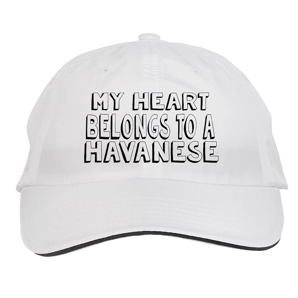 Makoroni - My Heart Belongs to A Havanese Hat Adjustable Cap, DesG79 White