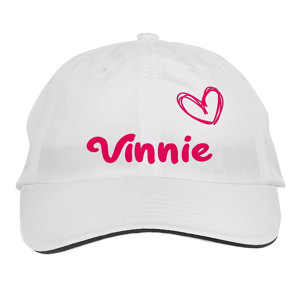 Makoroni - Vinnie Name Hat Adjustable Cap, DesW83 White