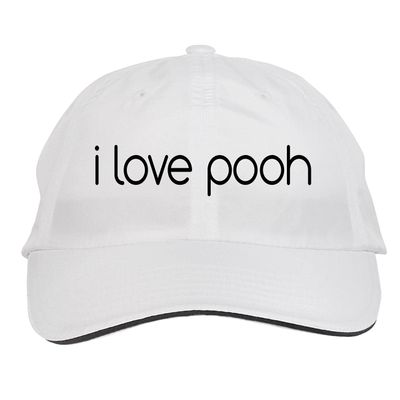 Makoroni - I Love Pooh Hat Adjustable Cap, DesE57 White