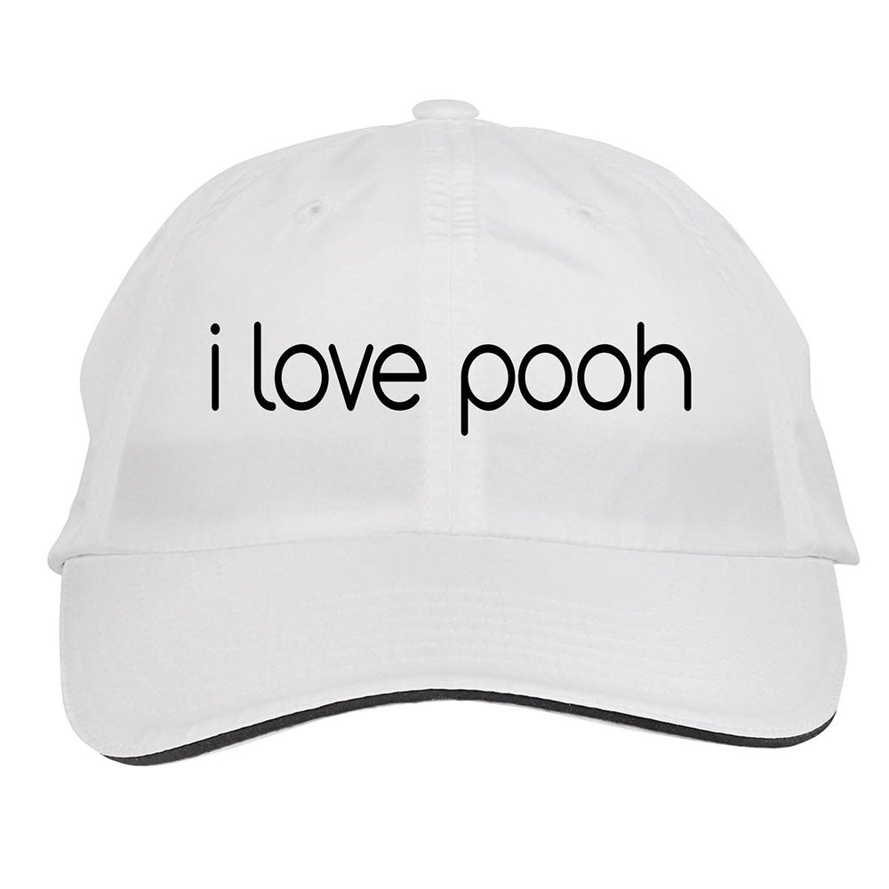 Makoroni - I Love Pooh Hat Adjustable Cap, DesE57 White