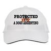 Makoroni - Protected by A DOGO Argentino Dog Dogs Hat Adjustable Cap, DesF30 White view 1