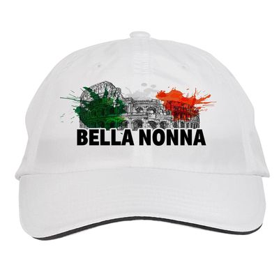 Makoroni - Bella Nonna Italy Italian Hat Adjustable Cap, DesM64 White