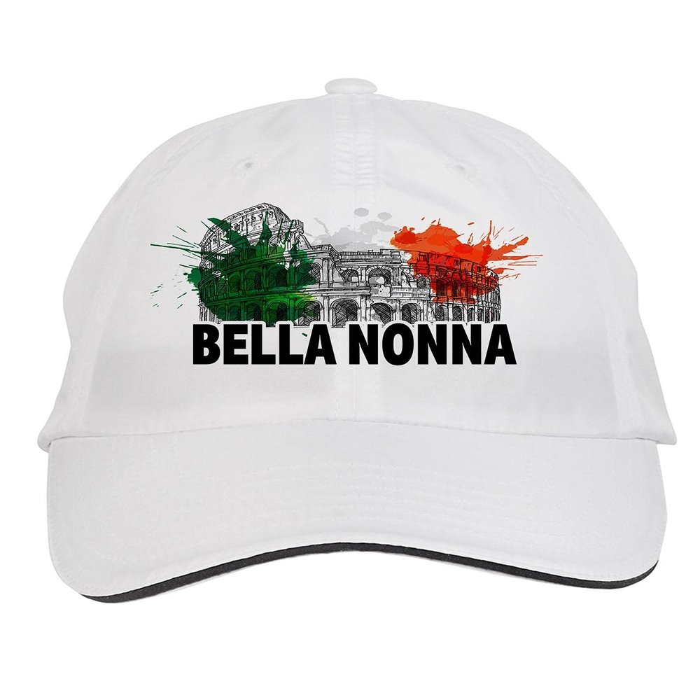 Makoroni - Bella Nonna Italy Italian Hat Adjustable Cap, DesM64 White