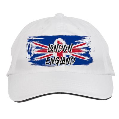 Makoroni - London England British Britain England Hat Adjustable Cap, DesL44 White