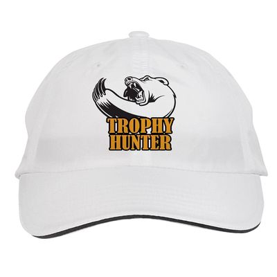 Makoroni - Trophy Hunter Bear Hunting Hunter Hat Adjustable Cap, DesE80 White