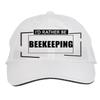 Makoroni - I'd Rather BE Beekeeping Hat Adjustable Cap, DesU77 White view 1