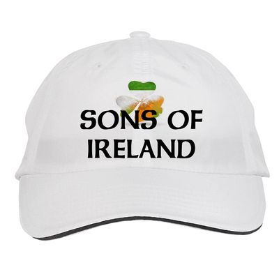 Makoroni - SONS of Ireland Irish Ireland Hat Adjustable Cap, DesL6 White