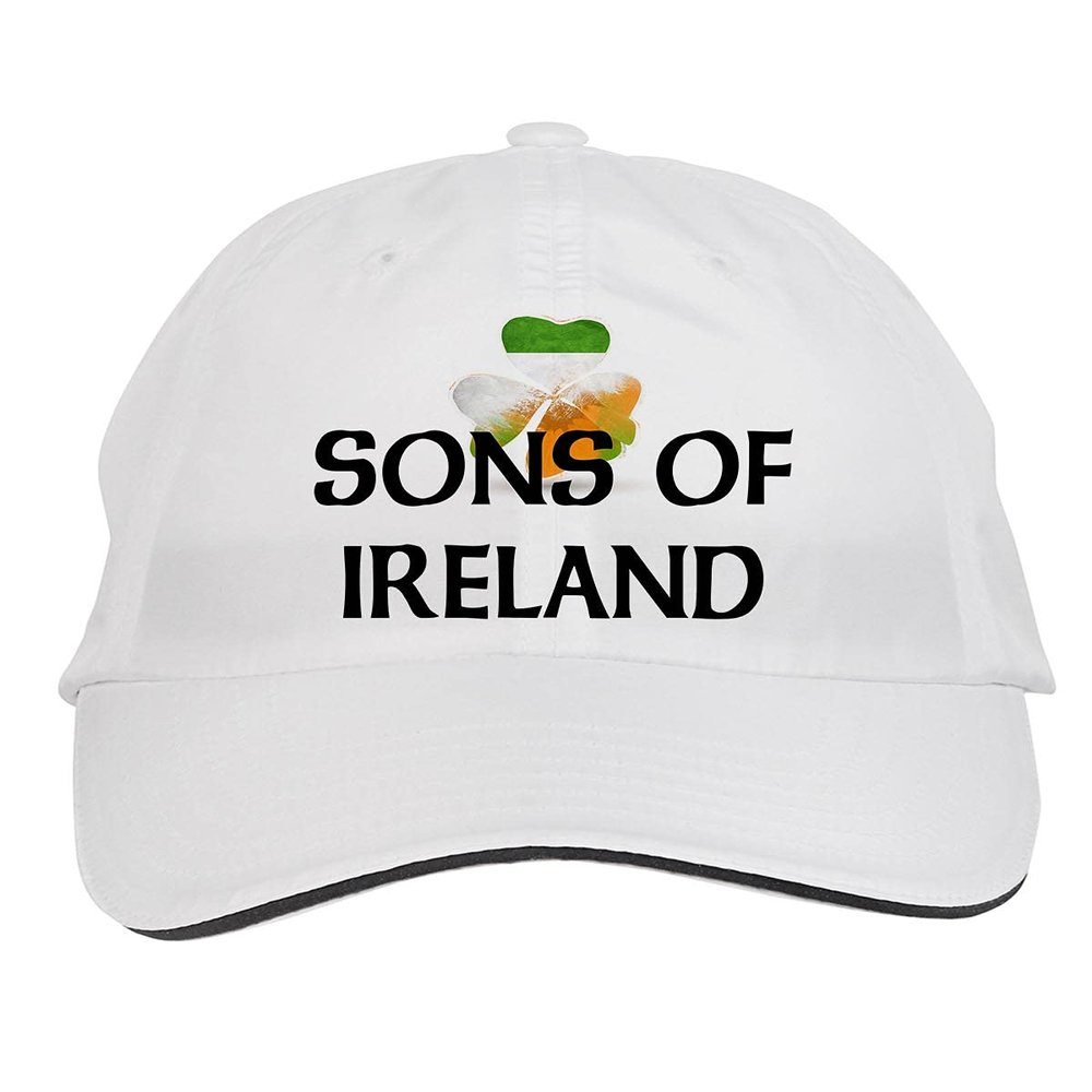 Makoroni - SONS of Ireland Irish Ireland Hat Adjustable Cap, DesL6 White