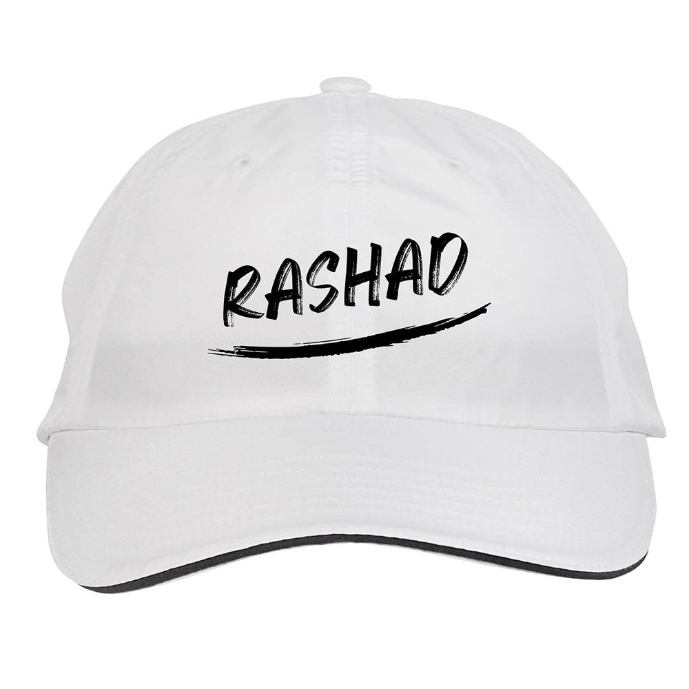 Makoroni - Rashad Name Hat Adjustable Cap, DesM21 White