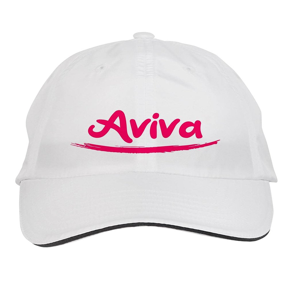 Makoroni - Aviva Name Hat Adjustable Cap, DesA63 White