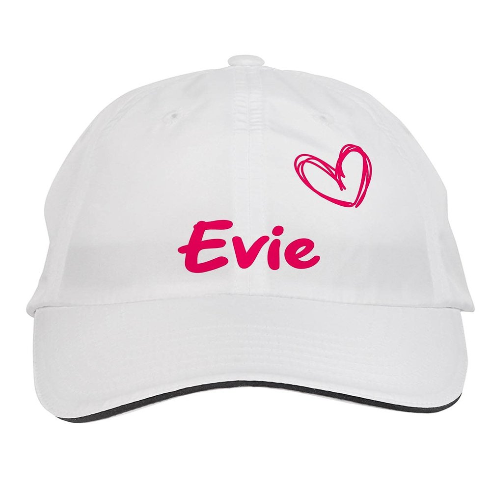 Makoroni - Evie Name Hat Adjustable Cap, DesC16 White