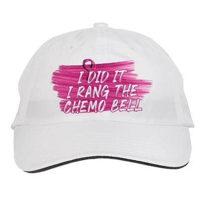 Makoroni - I DID IT I RANG The Chemo Bell Cancer Awareness Hat Adjustable Cap, DesJ83 White
